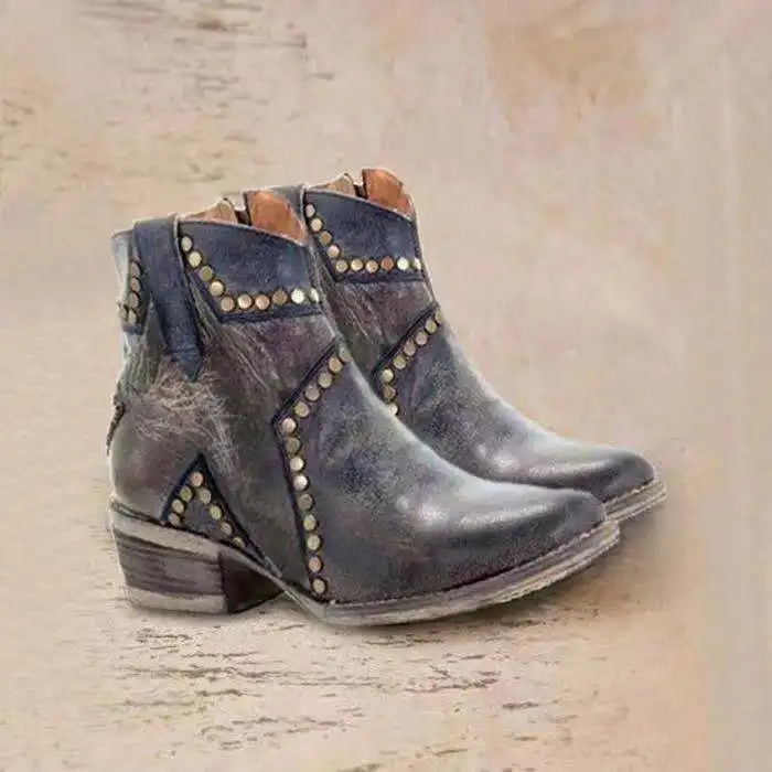 

2019 Winter Women Snow Boots Female Bling Pointed Toe Thick Heel Ankle Boots Flock Zipper Single Boots Autumn Shoes Mujer Size