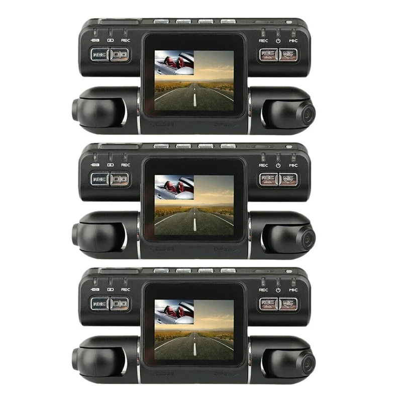 Автомобильный видеорегистратор с двойным объективом I4000 Hd, Автомобильный видеорегистратор, камера 2,0 дюйма, ЖК-дисплей, g-сенсор, 320