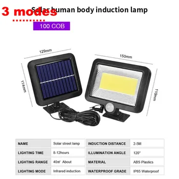 

120/100 LED Solar Light Solar PIR Motion Sensor Lamp IP65 Waterproof Outdoor Garden Yard Lamp Emergency Security Light Solar Lam