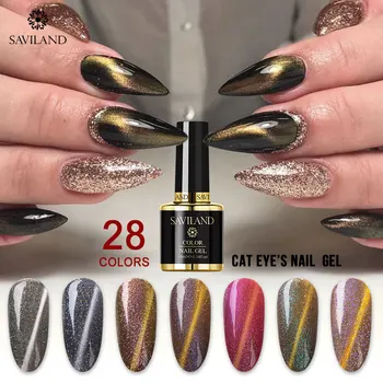 

SAVILAND Cat Eyes Chameleon Gel Polish Starry Sky Magnetic Soak Off UV LED Nail Art Gel Lacquer DIY Gel Varnish