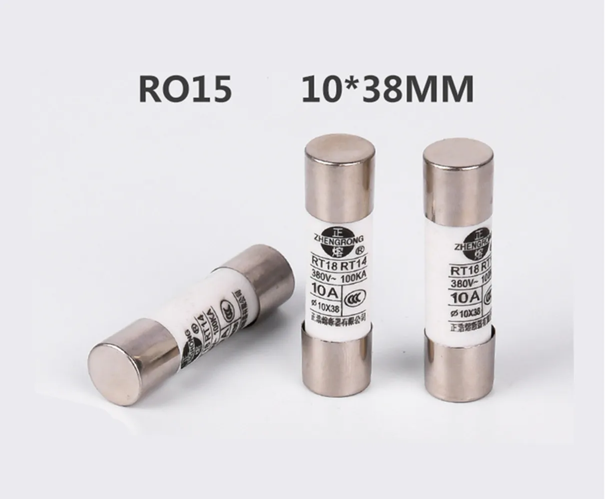 20 Pcs 10mm x 38mm AC 500V 6A RT14 RT18 R015 Fast blow Acting Ceramic