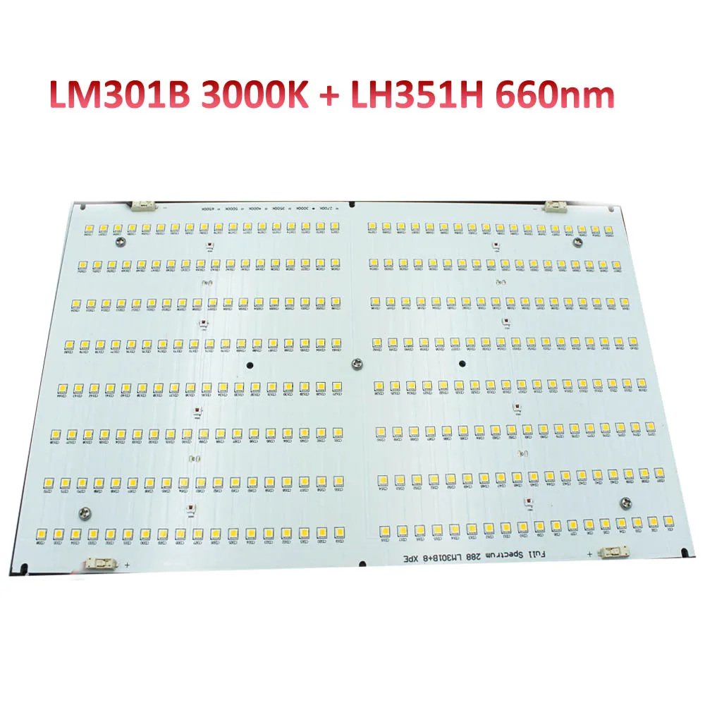 Новое поступление samsungs LM301B 3000 K/3500 K+ LH351h 660nm QB288 120w Квантовая плата DIY части led 288 шт Квантовая плата радиаторные наборы - Цвет: PCB only