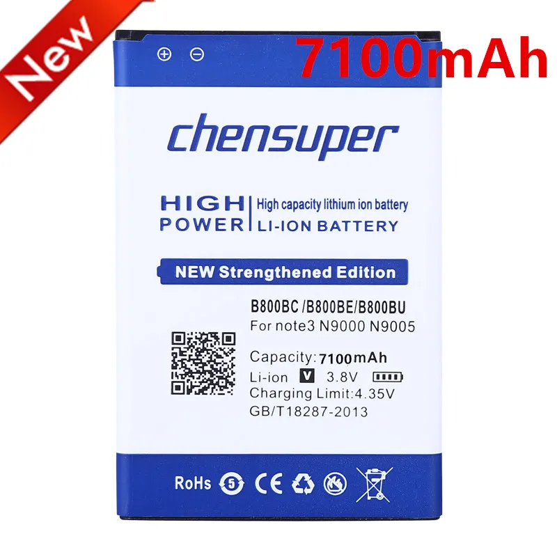 Chensuper 7100 мАч B800BC B800BE для Samsung Note 3 Аккумулятор N9008 N9000 N9005 N9002 N900A N900 N9009 N9006 N9008S note3 B800BU |