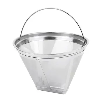 

Stainless Steel Reusable Cone Shape Coffee Filter Dripper Strainer Mesh Basket Kitchen Gadgets