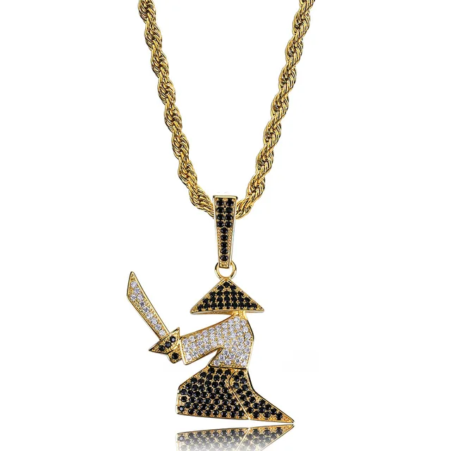 Samurai Hand Holding Sword Pendant 