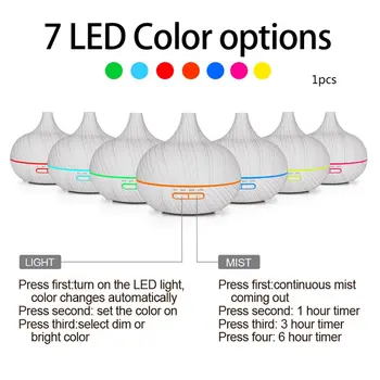 

400Ml Wood Grain Aromatherapy Machine Tip Mouth Humidifier Diffuser Incense Burner Large Capacity Flavoring Machine