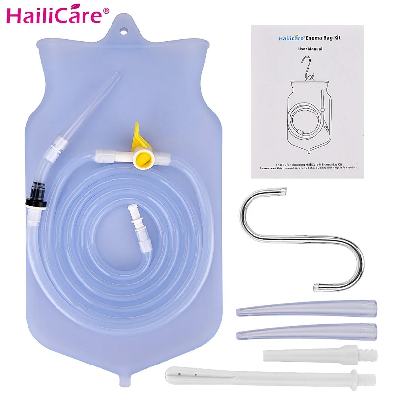 HailiCare сумка для клизмы многоразового использования силиконовый гель вода толстой кишки очищающий энтероклизм детоксифицированный кишки сумки вагинальный моющий комплект для клизмы
