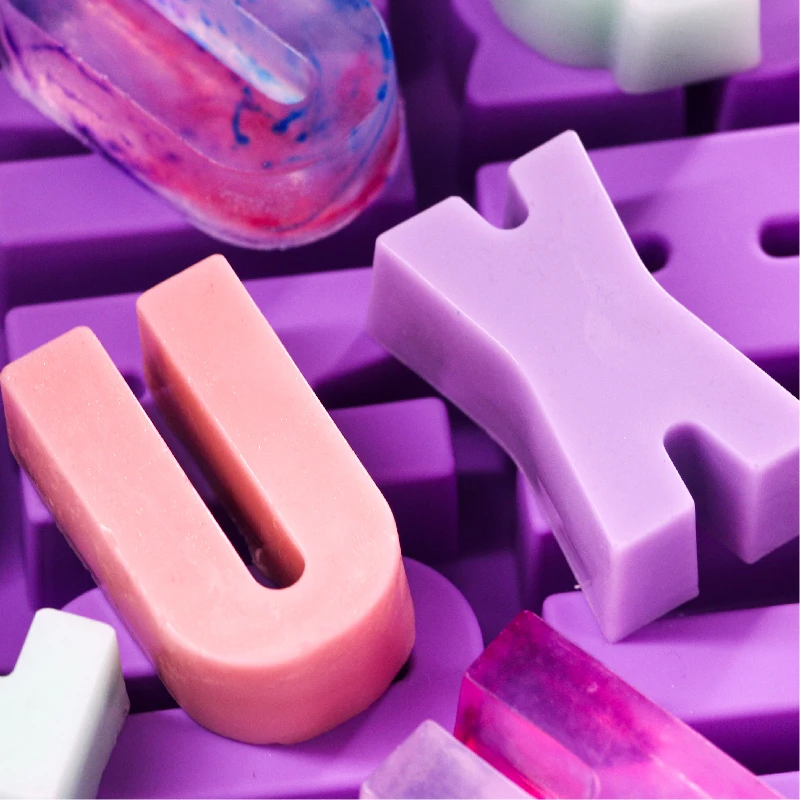 Large Numbers Letters Silicone Soap Mold 3D Fondant Mold Cakes DecoTools DIY Kitchen English letter aromatherapy plaster mould