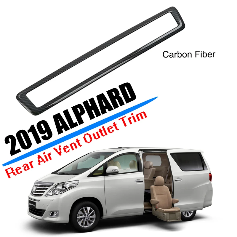 Car Styling Fit for 2019 2020 Toyota Alphard Rear Center Air Conditioner Vent Outlet Trim Cover ABS Carbon Fiber Accessories | Автомобили