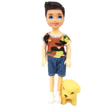 

NK 1 Set Boy's Doll 5 Movable Jointed Mini Doll 14 cm Cute Doll + Shoes+Outfit For Kelly Male Doll Girls Gift Baby Toys 10C 1X