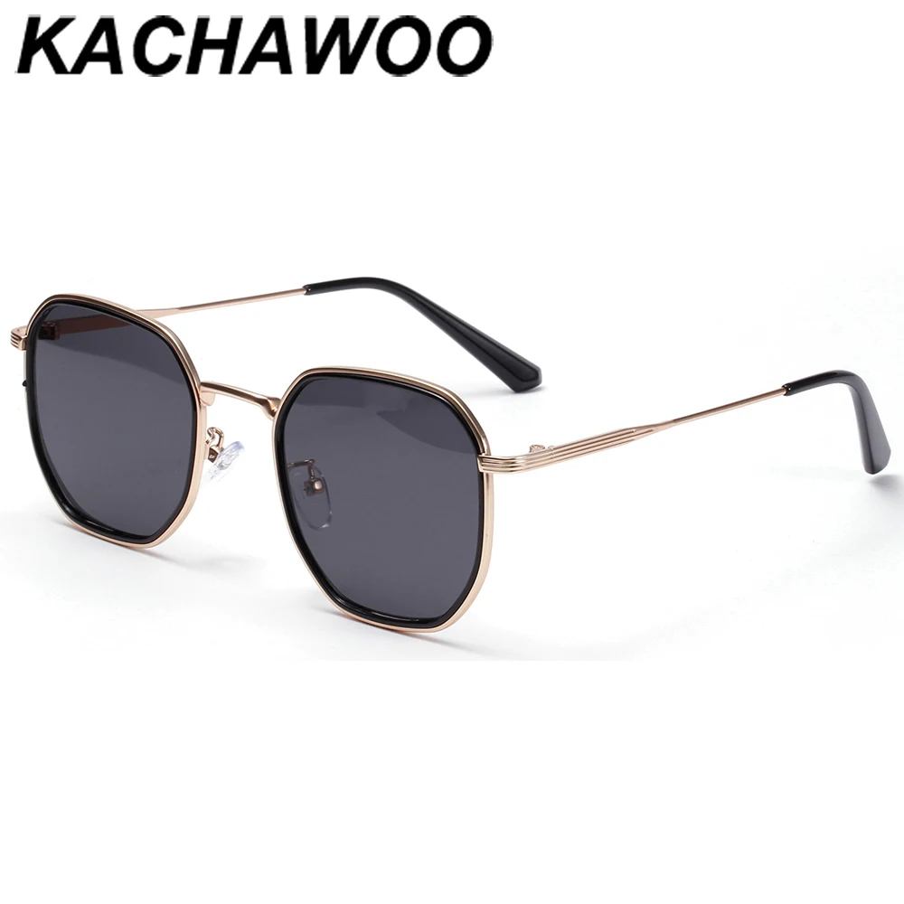 Солнцезащитные очки Kachawoo в стиле ретро для женщин коричневые золотые