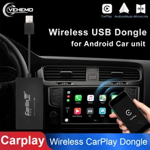 Черный автомобильный беспроводной Bluetooth Apple CarPlay Link ключ для Android навигационного плеера