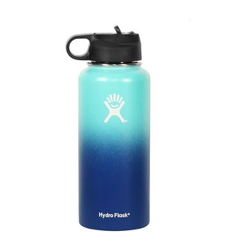 

Stainless Steel Water Bottle Hydro Flask 18/32oz Water Bottle Vacuum Insulated Wide Mouth Travel Portable Thermal Bottle