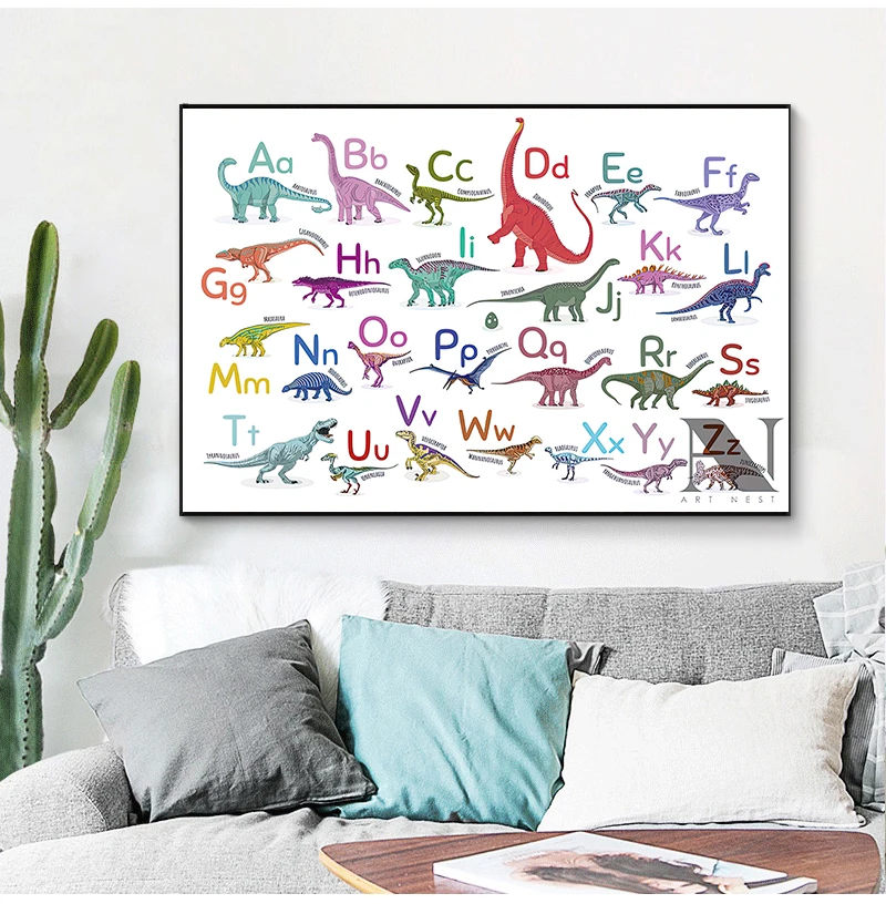 Dinosaurs Alphabet ABC Wall Decals Educational Stickers Nursery