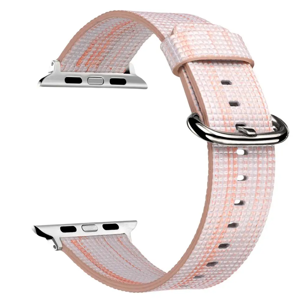 Orange Обувь из натуральной кожи для apple watch ремешок петли, 42 мм, 38 мм, ремешок для наручных часов iwatch, Версия 44 мм 40 мм 5/4/3/2/1 браслет аксессуары - Цвет ремешка: Orange