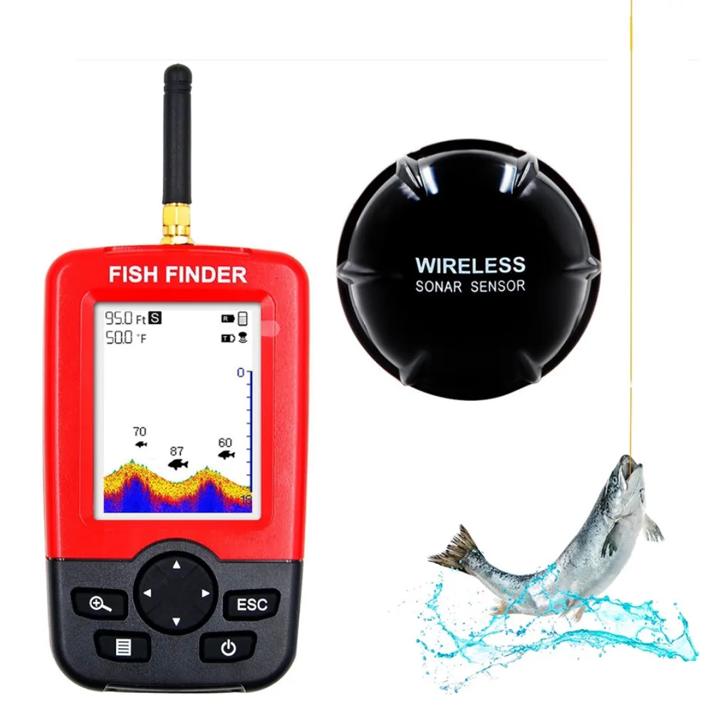Fish Finders Fishing lure Alarm 100M Portable Sonar Sensor Portable Fishfinder 