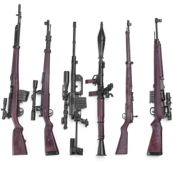 

4D assembled 1/6 puppet gun model 6 98K rifles 38 large cover M200 sniper rifle RPG toy ornaments