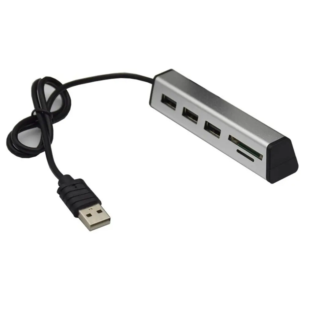 USB 2 0 концентратор Алюминиевый мульти-в-одном кард-ридер с подставкой для