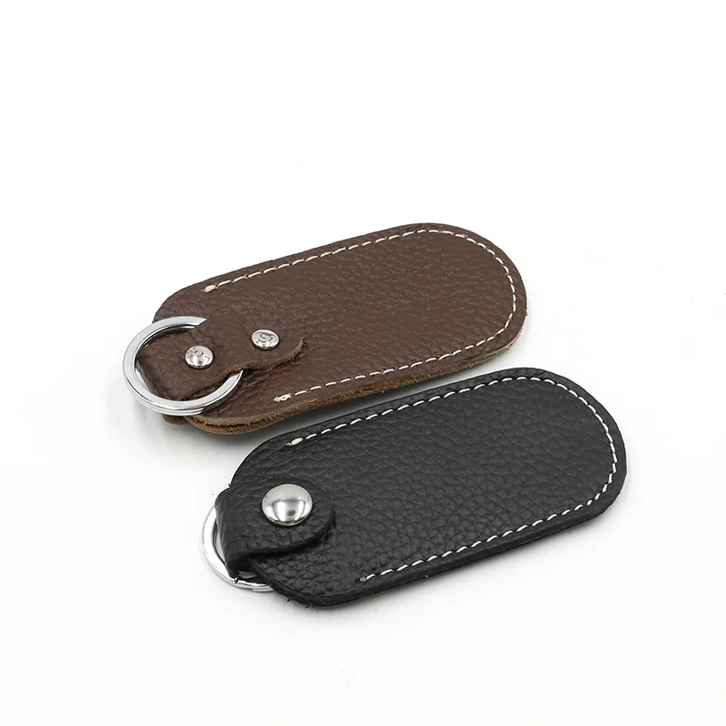 Bolsas de almacenamiento de cuero genuino para disco U, cubierta protectora para maletines de disco U para unidad Flash USB, pendrive, color negro