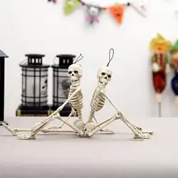 Пластиковый искусственный скелет и кости человека Висячие скелртон реквизит ужас Хэллоуин Рождество Новогоднее украшение Хэллоуин