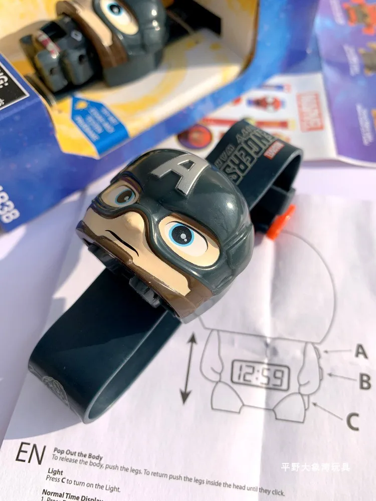 Marvel Avengers Iron Man Hulk Star Wars Kylo Ren Darth Vader Chirldren Watch Kawaii Toys Gifts Anime Favorites Collect Ornaments