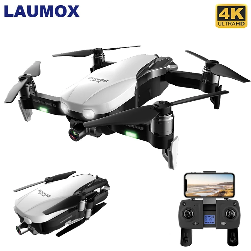 

LAUMOX F8 GPS Drone With 2K 1080P HD Camera Self-Stabilizin Gimbal Two-Axis Anti-Shake WIFI FPV RC Foldable Quadcopter Brushless