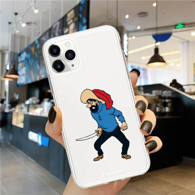 apple iphone 13 pro case The Adventures of Tintin Cute Hard Plastic Case for iPhone 12 11 13 Pro XS MAX XR 8 7  Plus X SE2020 12mini iphone 13 pro cases