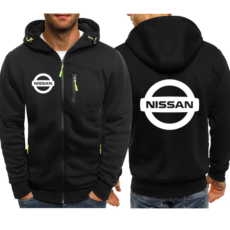 Толстовки с капюшоном и Для мужчин Nissan автомобильные брелки с логотипом печати Повседневное в стиле «хип-хоп» Толстовка Harajuku толстовки с капюшоном мужская молния куртка мужская одежда с капюшоном