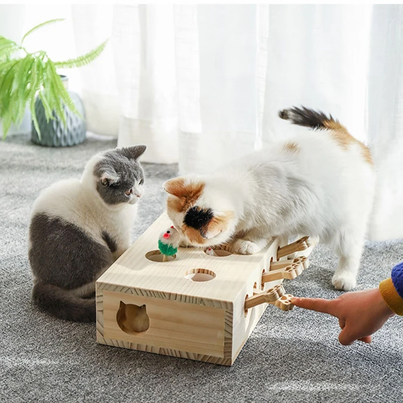 Обучающие игрушки для домашних животных игрушка кошек удар кротом улучшенное