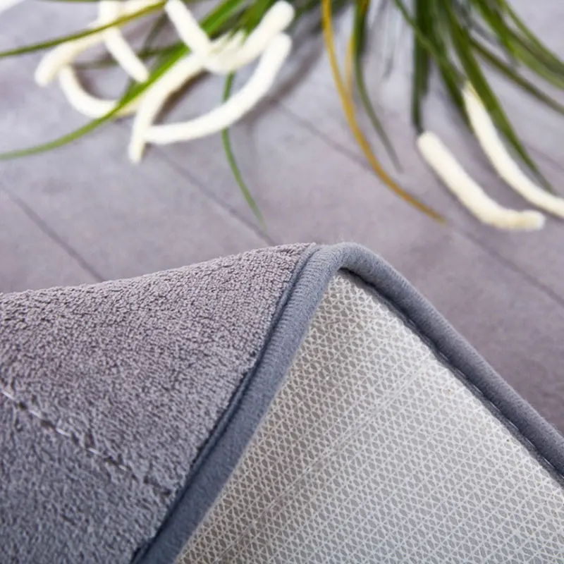 1.5CM Thick Carpet For Bathroom Soft Coral Fleece Absorbent Anti-slip Silica Foot Mat Living Room Bedroom Floor Mat 3 Piece/set