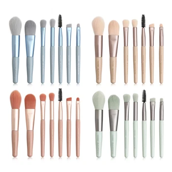 

New 2020 7Pcs/set Makeup Brushes Set Foundation Powder Eye Shadow Eyeliner Eyelash Eyebrow Blush Facial Makeup Cosmetic Tools