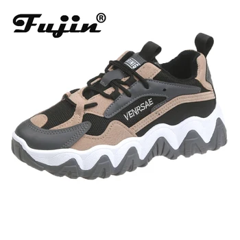 

Fujin Fashion Women Sneakers Spring Autumn Platform Sneakers Breathable Shoes Short Plush Warm Shoes Round Toe Casual Shoes