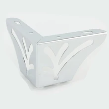 Упаковка из 4 шт.) хромированные ножки для шкафа, дивана, кровати, ног, стула, мебель, никель, подставка, ноги H = 75 мм