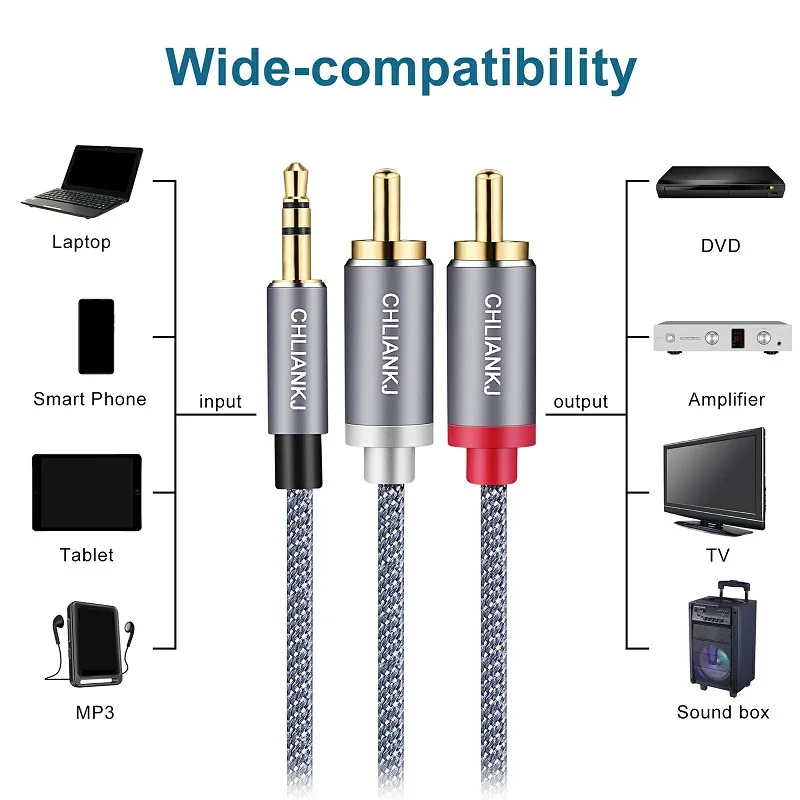 SHULIANCABLE  ̺, Ϸ  AUX RCA Y ̺, MP3, º , 3.5mm -2 RCA  ׷  