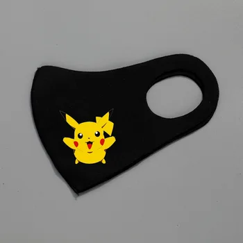 

1 Pc Pikachu Pokemon Go Mask Imitation Haze Mask Cosplay Unisex Breathable Mouth Respirator Washable Mask for Women Men