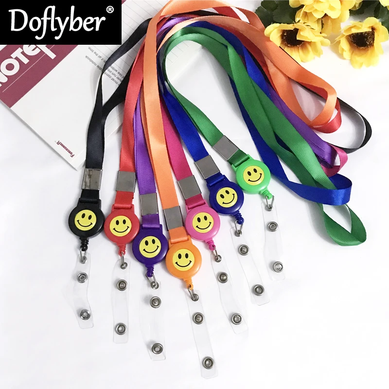 Soporte retráctil para tarjetas de identificación, 1 Uds., carrete de nailon, correa de cuello para tarjetas de identificación, suministros de oficina y negocios