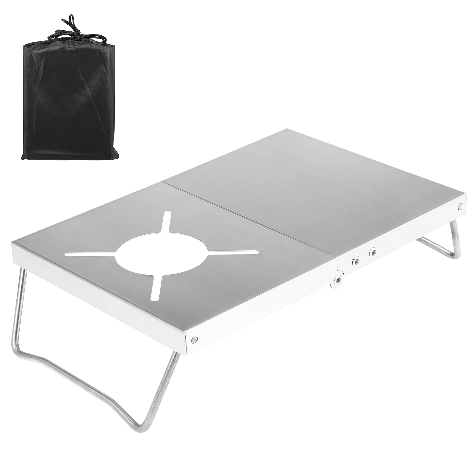 Outdoor Windproof Folding Camp Stove Stand Cooking Station Table for