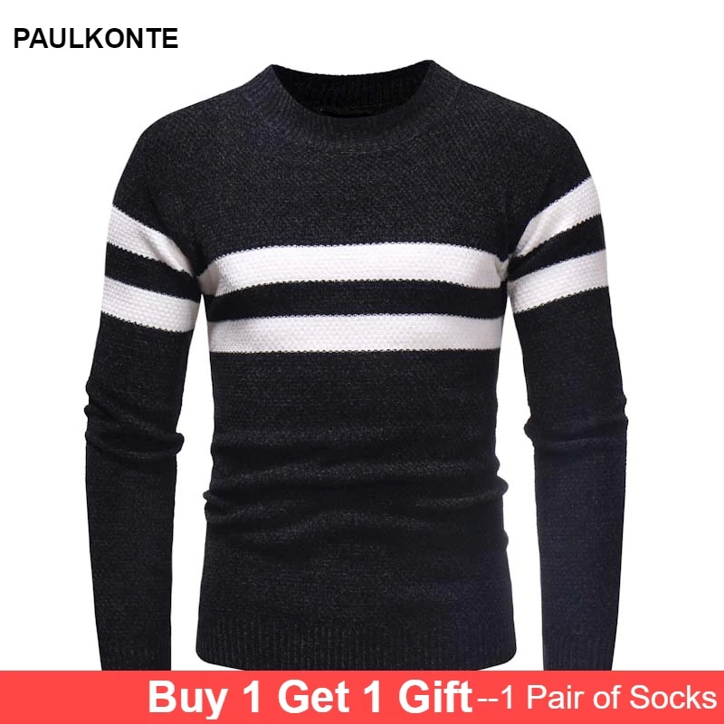 2019 New Fashion Mens Sweater Striped Slim Fit Knitred Pullover Autumn And Winter Korean Style Casual Quality Men Clothes 2019 New Fashion Mens Sweater Striped Slim Fit Knitred Pullover Autumn And Winter Korean Style Casual Quality Men Clothes