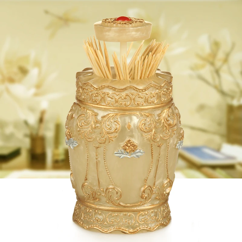 Rose pearl yellow Автоматическая коробка для зубочисток тип пресса домашний обеденный Настольный ручной держатель для зубочисток коробка для хранения зубочисток Диспенсер Для Зубочисток - Цвет: Rose pearl yellow