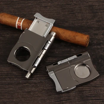 

GALINER Scissors Cigar Cutter Stainless Steel Guillotine Cigar Punch Cutter Sharp Knife Gadgets Metal Tobacco Cutting Tools