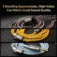 Original QKZ T1 200 Core TC Silver Plated Hifi Earphone Update Cable MMCX/2Pin Connector Use For QKZ ZXN ZXT VK4 ZX2 ZAX2 5