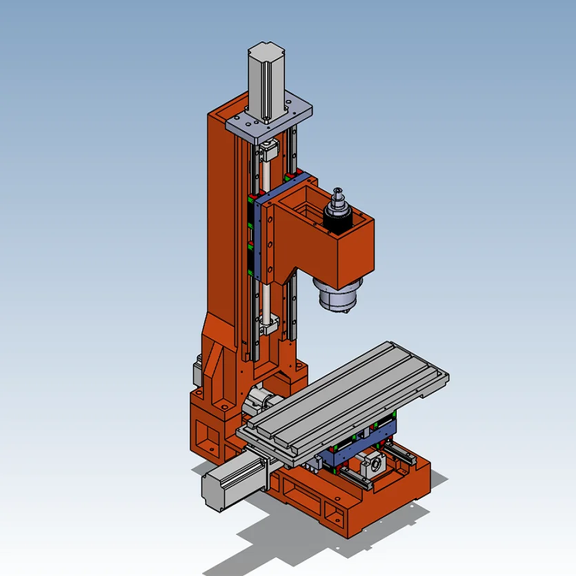 Homemade DIY TableTop CNC VMC milling machine Cast-Iron Frame Free Shipping by sea
