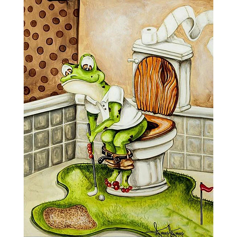 DIY-Diamond-Painting-Frog-On-Toilet-Full-Drill-Rhinestone-cross-stitch-kits-handmade-embroider-Crafts-love