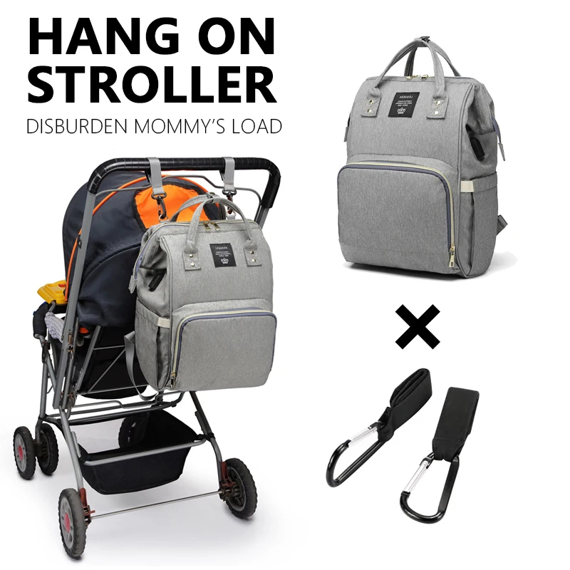 Baby diaper bag mommy stroller bags USB large capacity waterproof nappy bag kits mummy maternity travel backpack nursing handbag