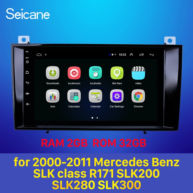 Seicane Android 8.1 Car Radio Unit Player GPS navigation Stereo for 2000-2011 Mercedes Benz SLK class R171 SLK200 SLK280 SLK300 |