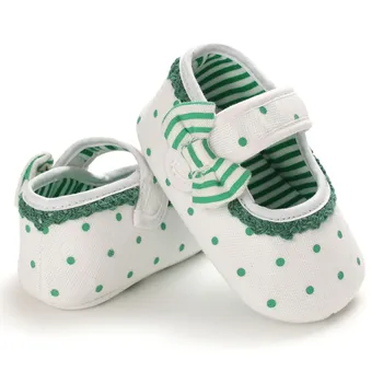 

Baby Girl 0-18M Breathable Polka Dot Print Anti-Slip Casual Sneakers Toddler Soft Soled Walking Shoes