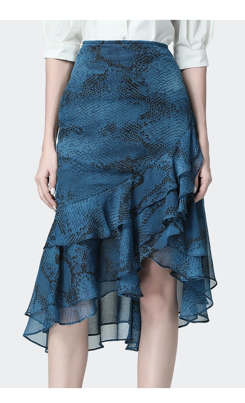 Blue snakeskin skirt Clearance