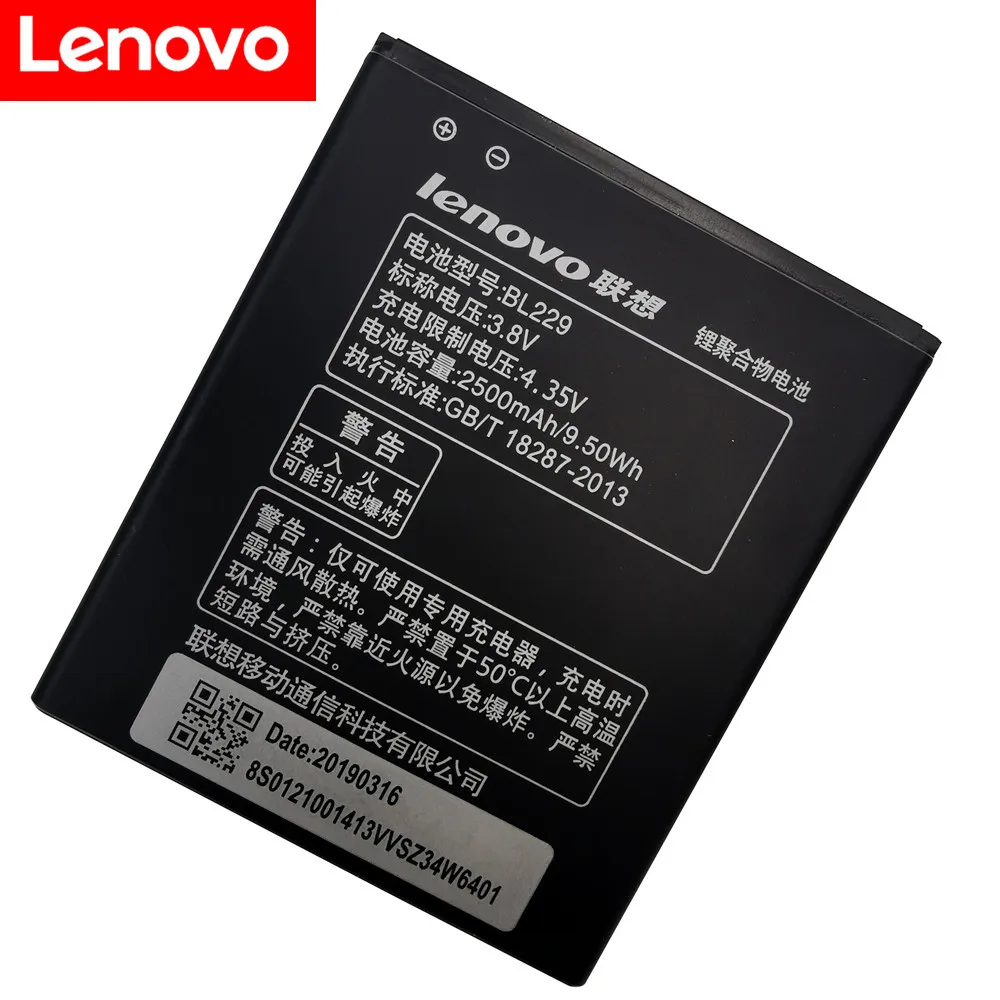 100% оригинальный новый BL 229 BL229 аккумулятор для lenovo A8 A806 A808T 2500 мАч высокое качество