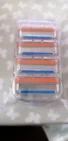 Gillette Fusion-cuchilla de afeitar de acero inoxidable para hombre, 5 capas, para el cuidado facial, 4 unidades