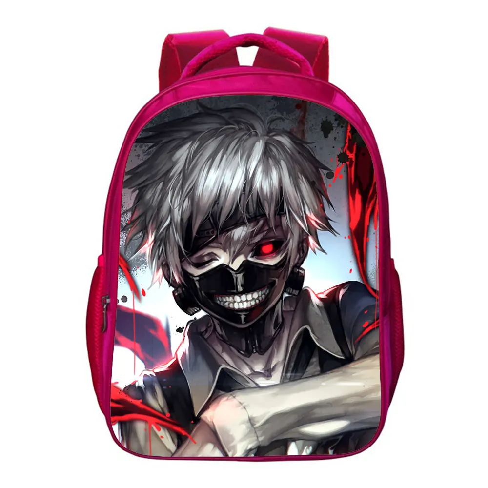 Japanese Anime Tokyo Ghoul Backpack for Teenage Girls Boys Book Bag Travel Bag Children School Backpacks Mochila 16 inch